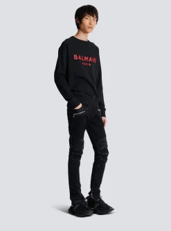 Paris Printed Sweatshirt-Balmain Sale