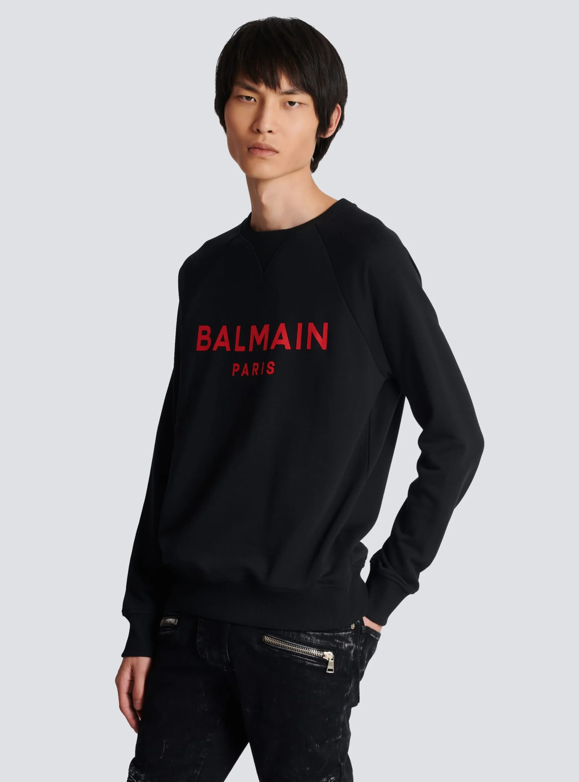 Paris Printed Sweatshirt-Balmain Sale