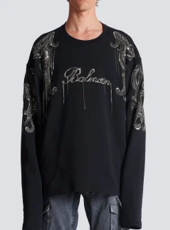 Signature Chain Embroidered Sweater-Balmain Online