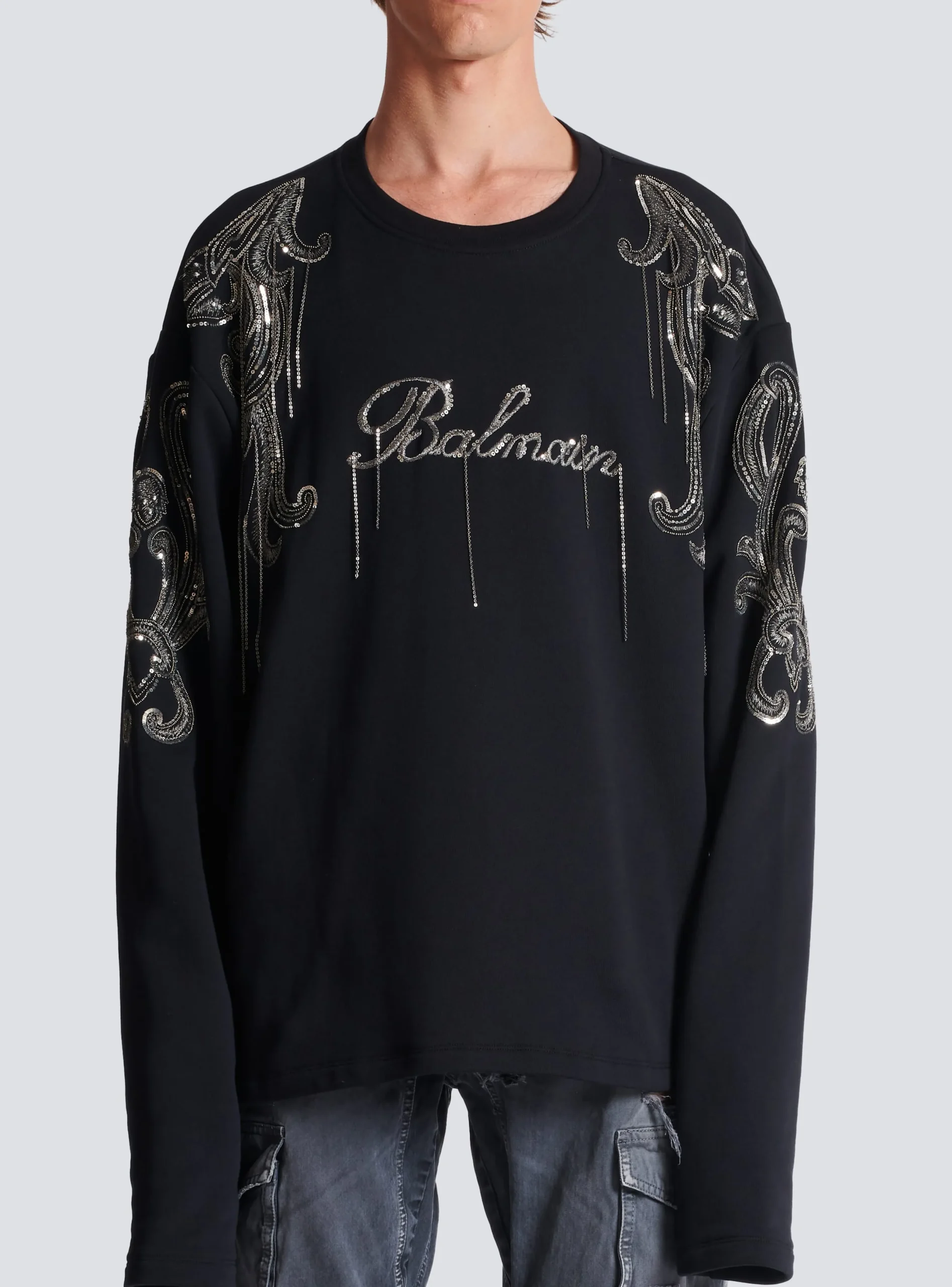 Signature Chain Embroidered Sweater-Balmain Online