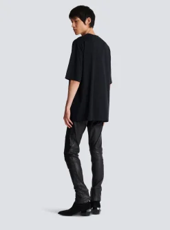 Signature Embroidered T-shirt-Balmain Discount