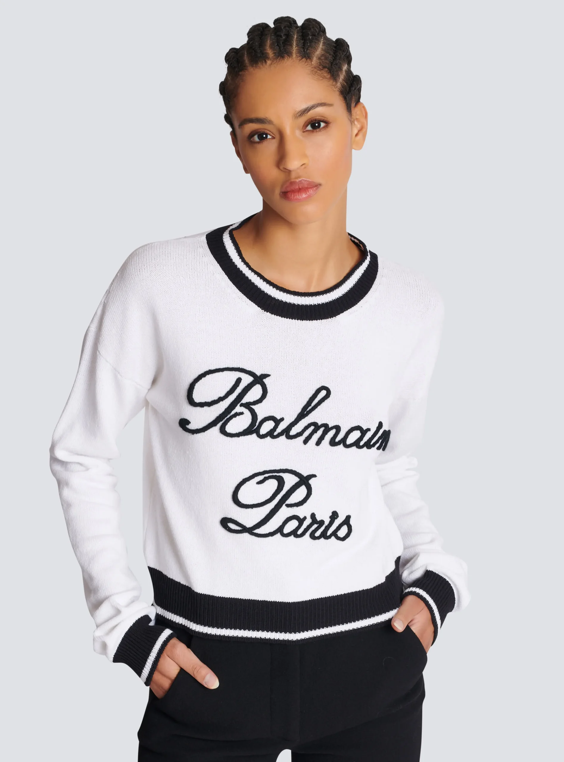 Signature Knit Jumper-Balmain Cheap