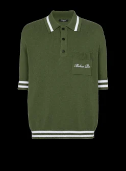 Signature Knit Polo Shirt-Balmain Best Sale