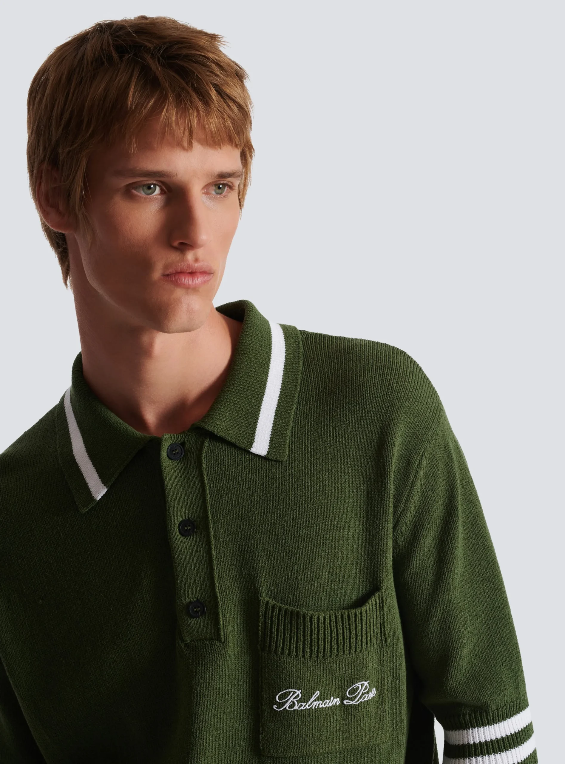 Signature Knit Polo Shirt-Balmain Best Sale