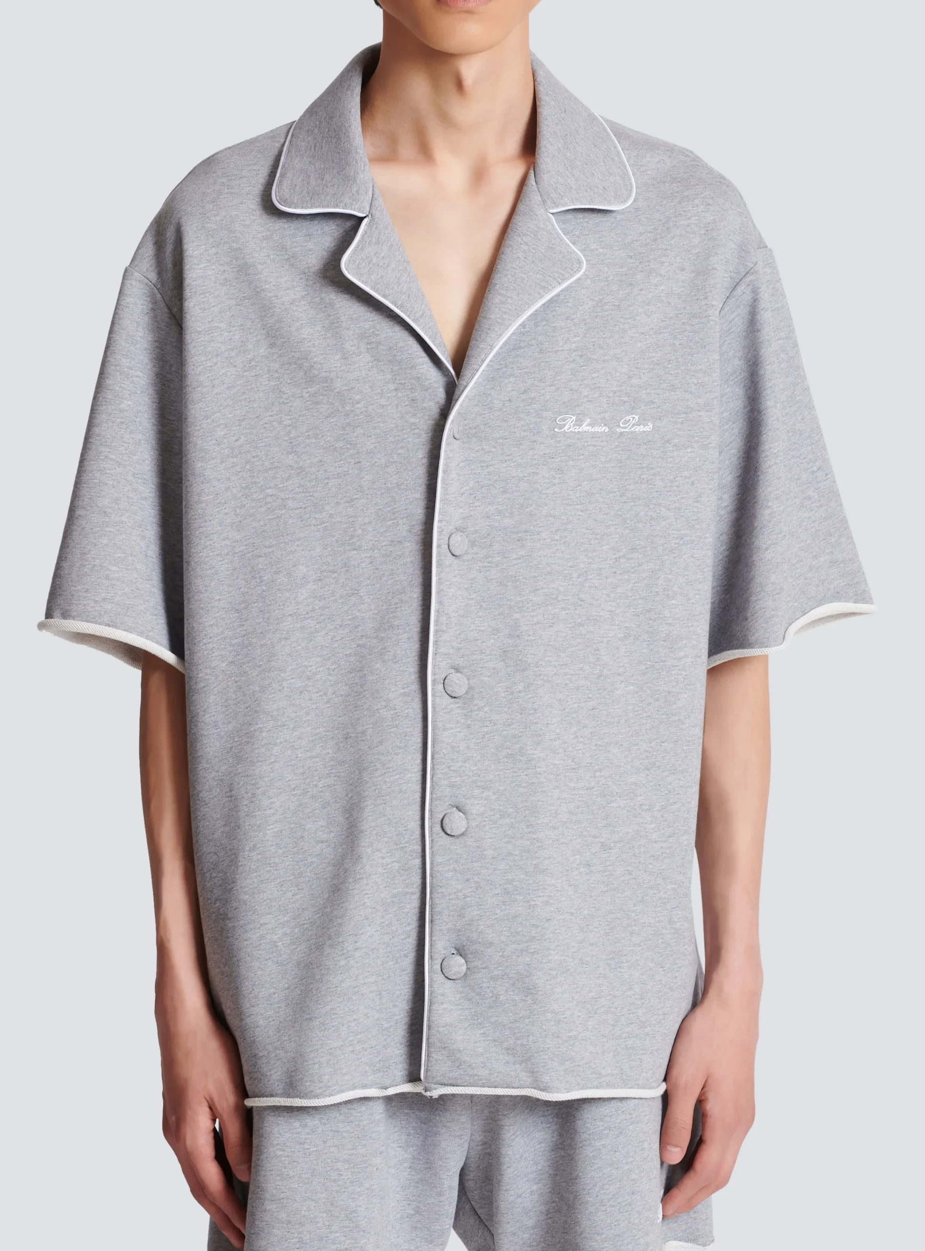 Signature Short-sleeved Shirt In Jersey-Balmain Best