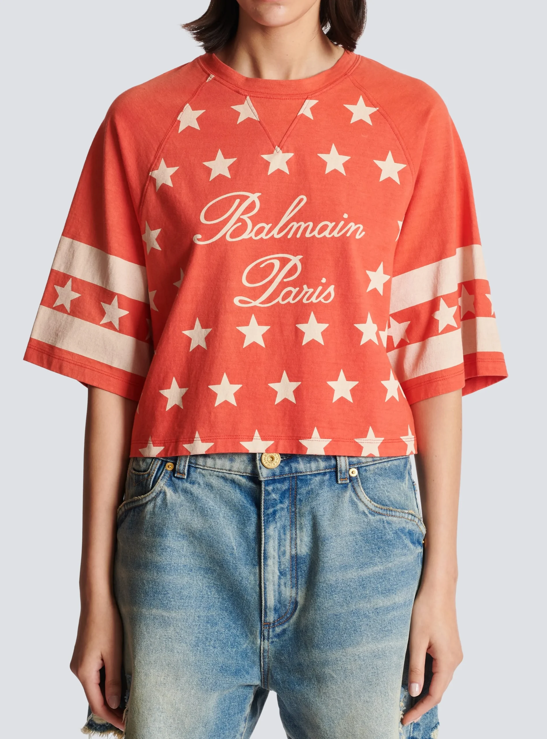 Signature Stars T-shirt-Balmain Store