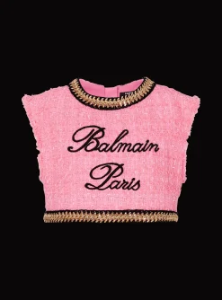 Signature Tweed And Chain Top-Balmain Flash Sale