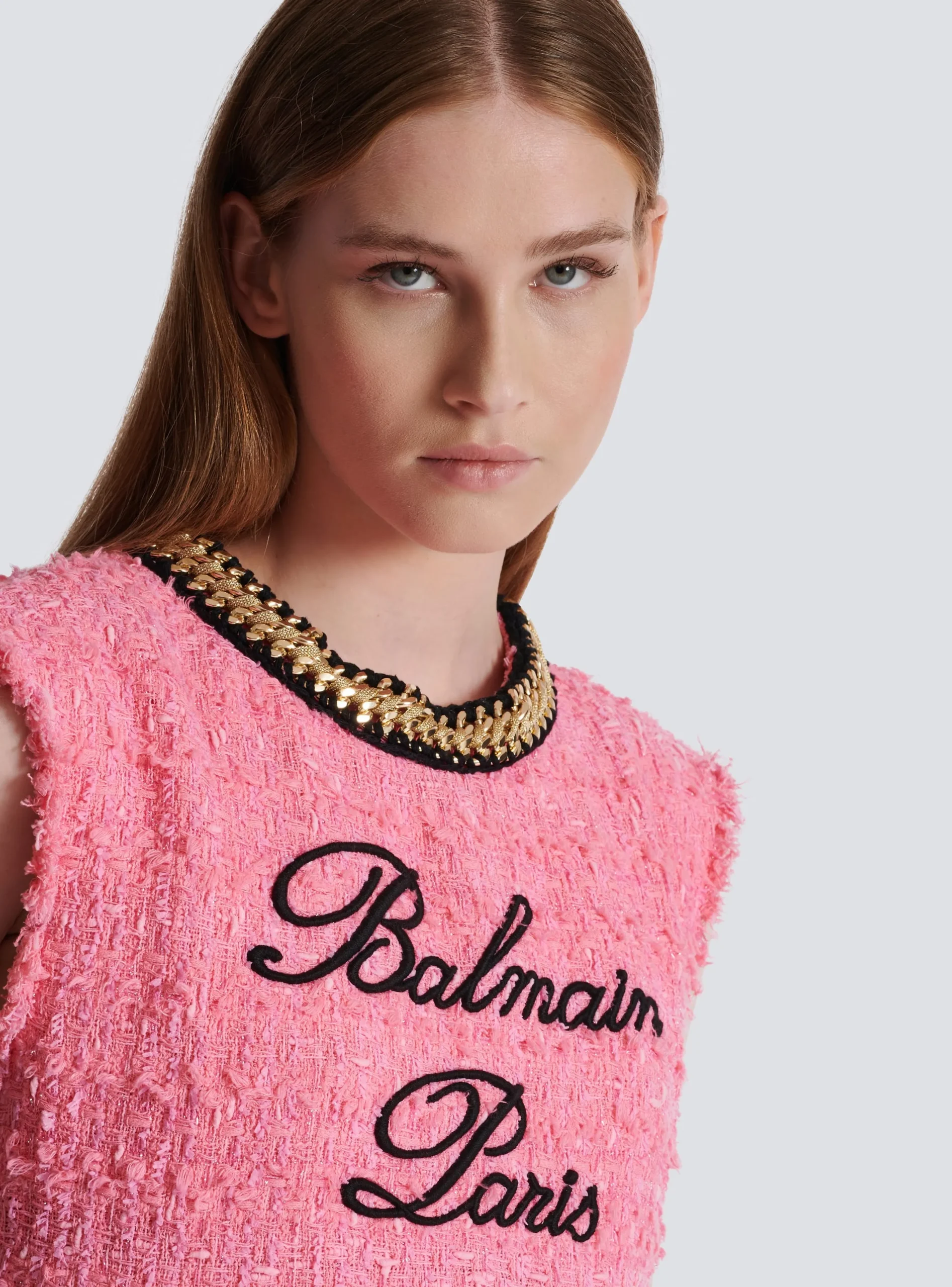 Signature Tweed And Chain Top-Balmain Flash Sale
