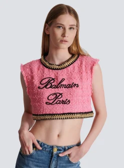 Signature Tweed And Chain Top-Balmain Flash Sale