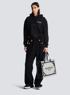 B-Army 42 Canvas And Smooth Leather Tote Bag-Balmain Sale