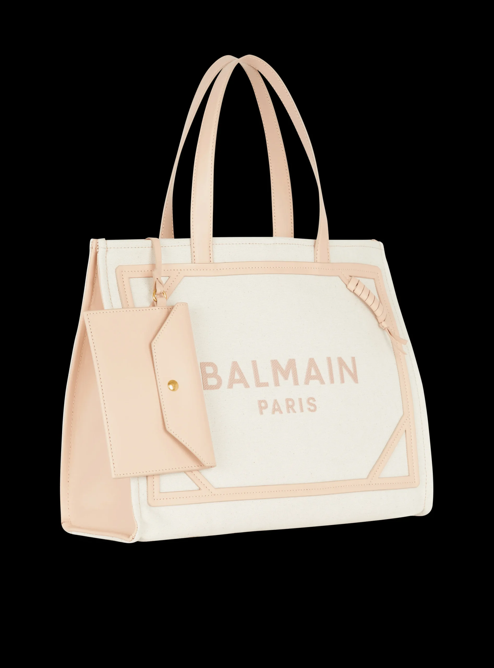 B-Army 42 Canvas And Smooth Leather Tote Bag-Balmain Online