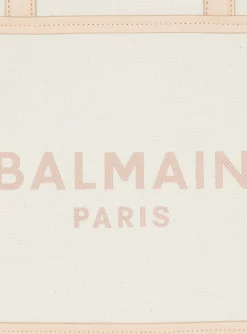 B-Army 42 Canvas And Smooth Leather Tote Bag-Balmain Online