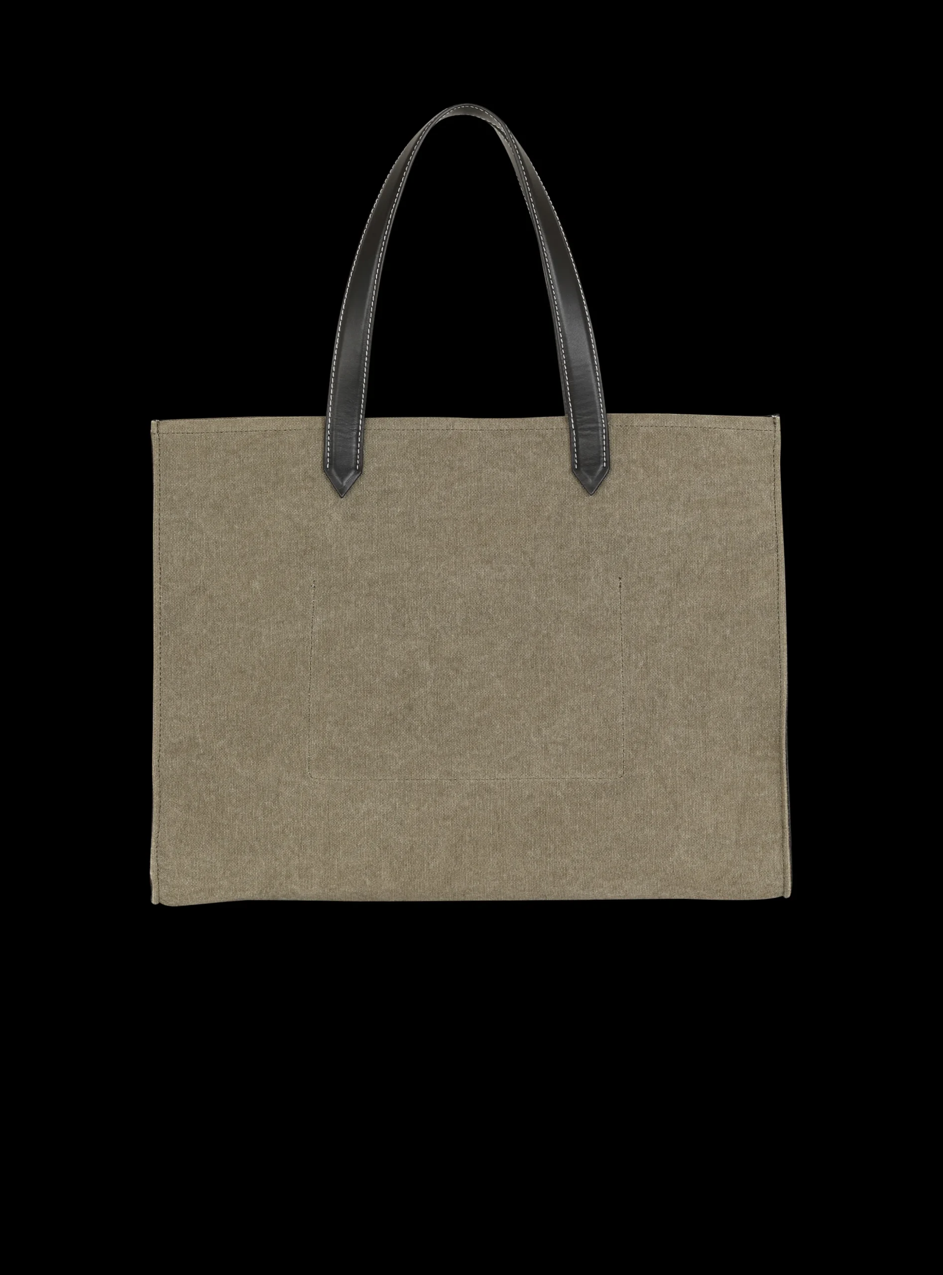 B-Army 42 Canvas Tote Bag With Leather Details-Balmain Clearance