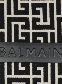 B-Army 42 Monogrammed Jacquard And Leather Tote Bag-Balmain Best