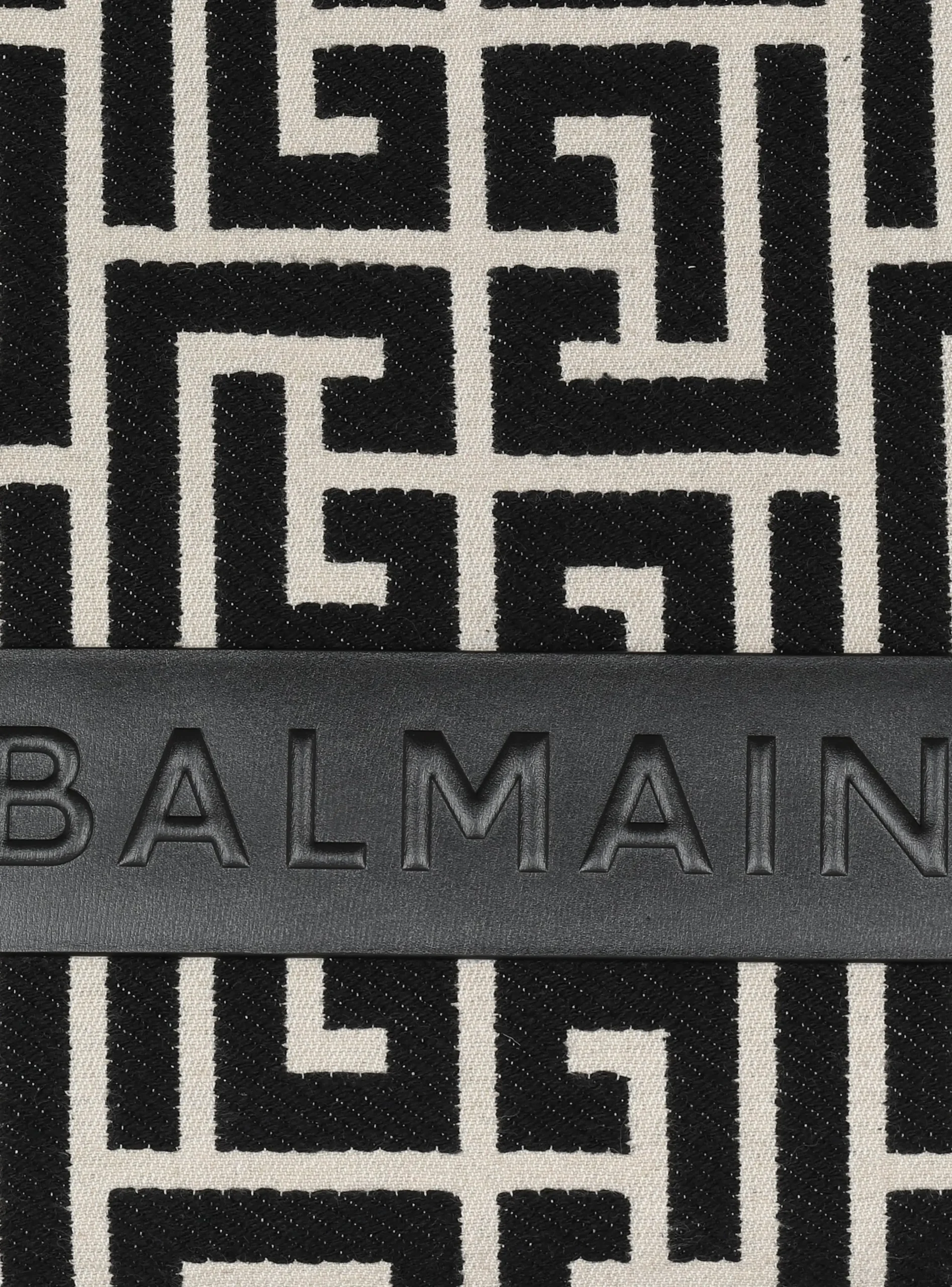 B-Army 42 Monogrammed Jacquard And Leather Tote Bag-Balmain Best