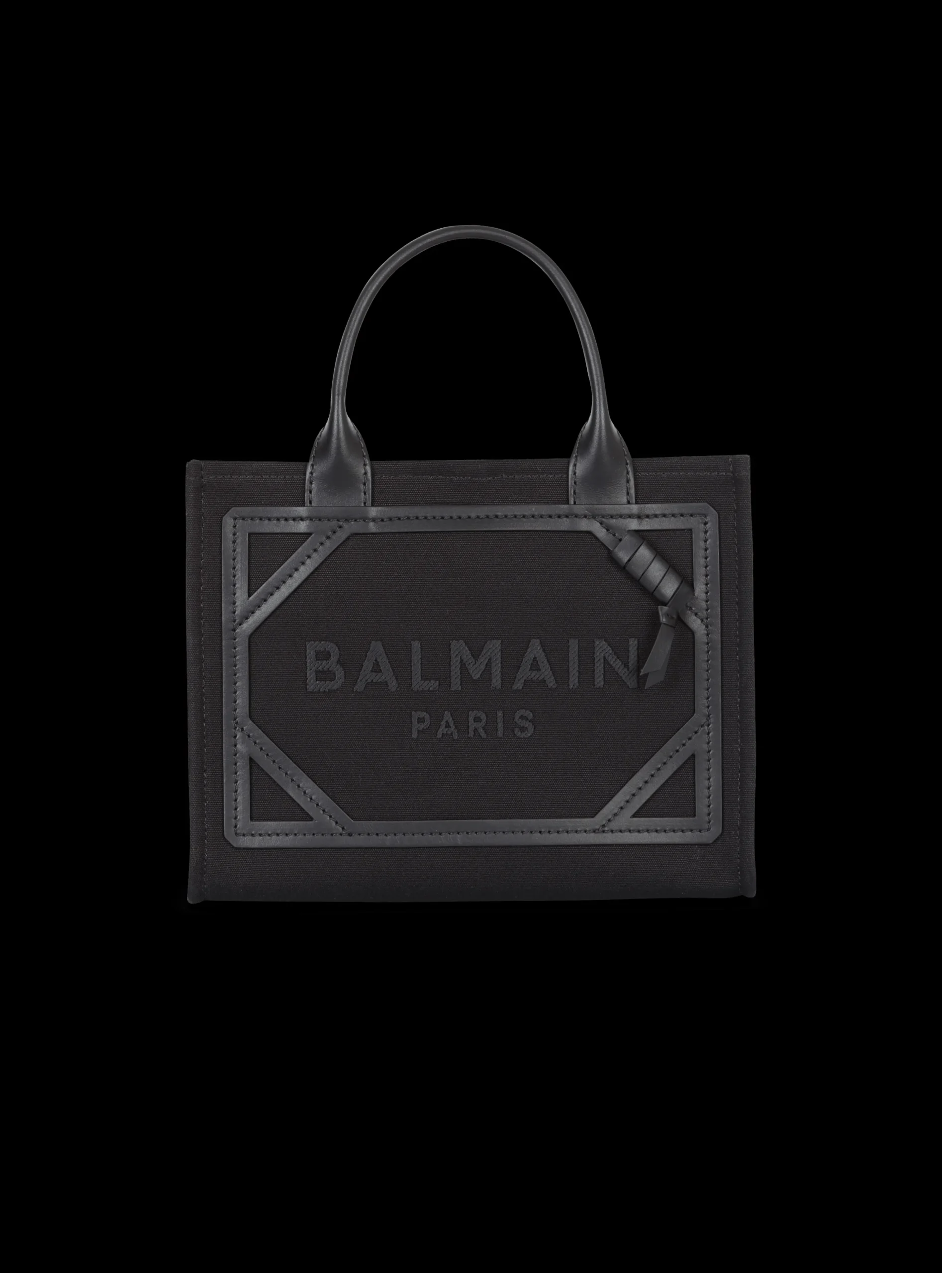 B-Army Canvas And Leather Tote Bag-Balmain Online