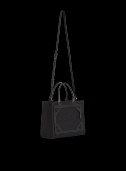 B-Army Canvas And Leather Tote Bag-Balmain Online