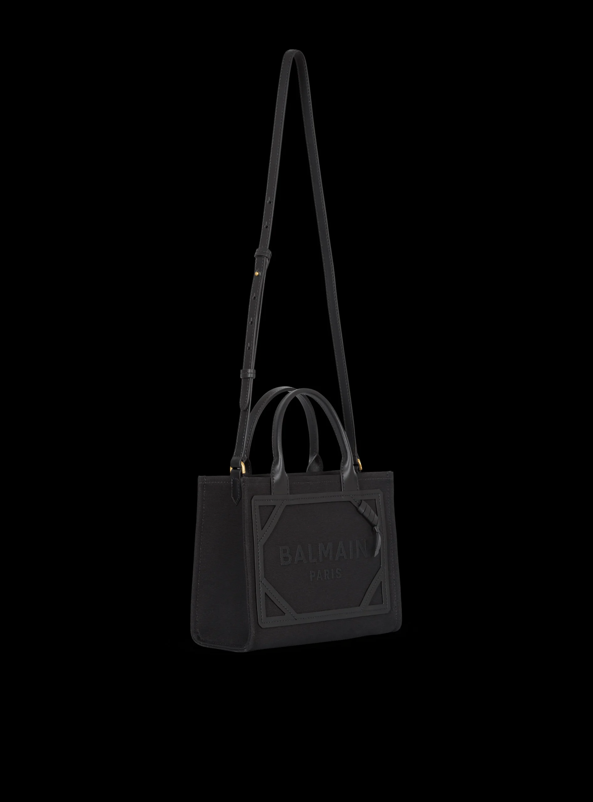 B-Army Canvas And Leather Tote Bag-Balmain Online