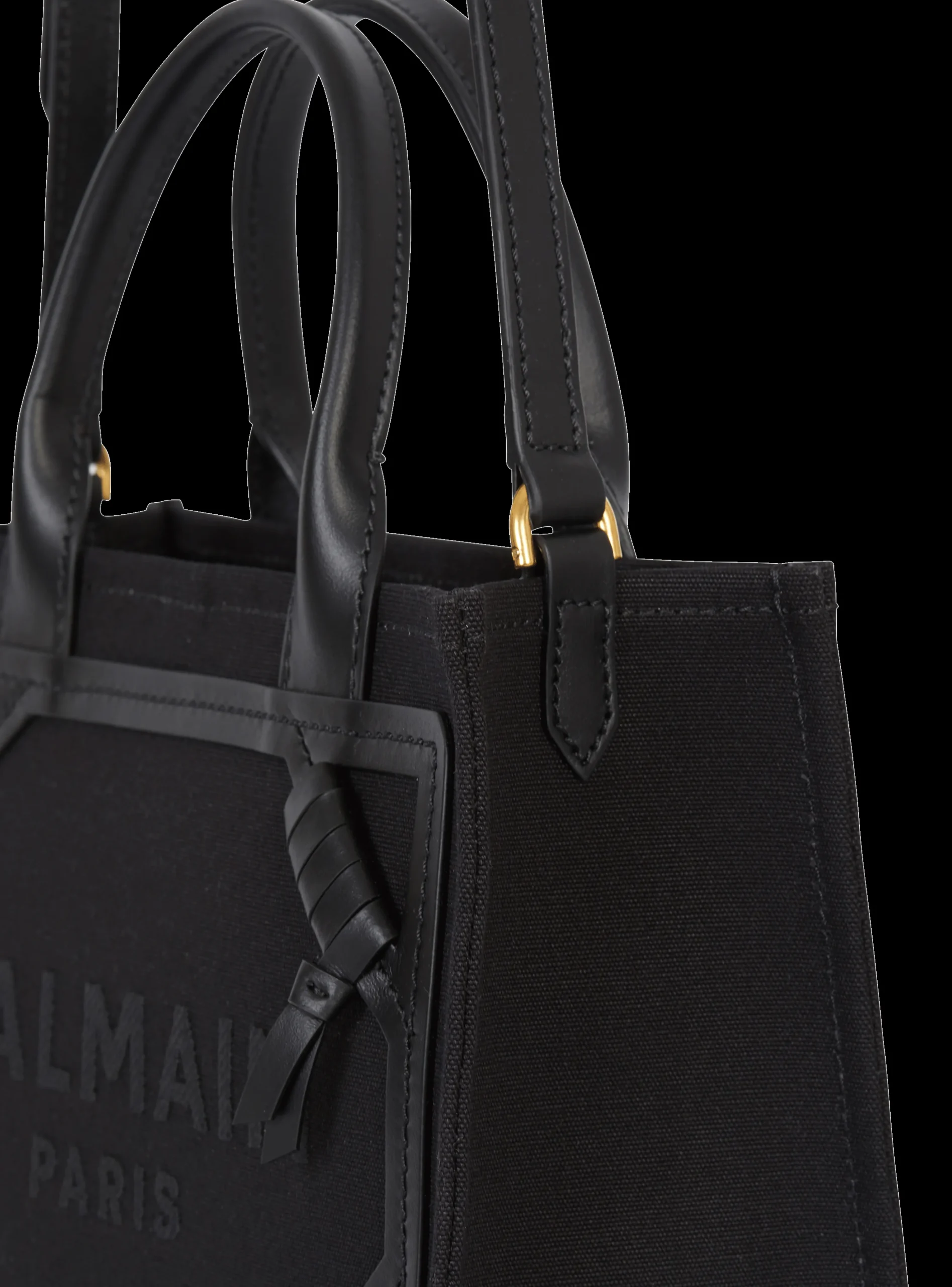 B-Army Canvas And Leather Tote Bag-Balmain Online