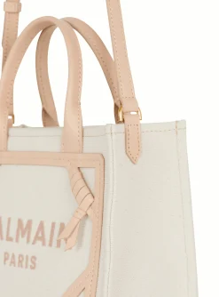 B-Army Canvas And Leather Tote Bag-Balmain Cheap
