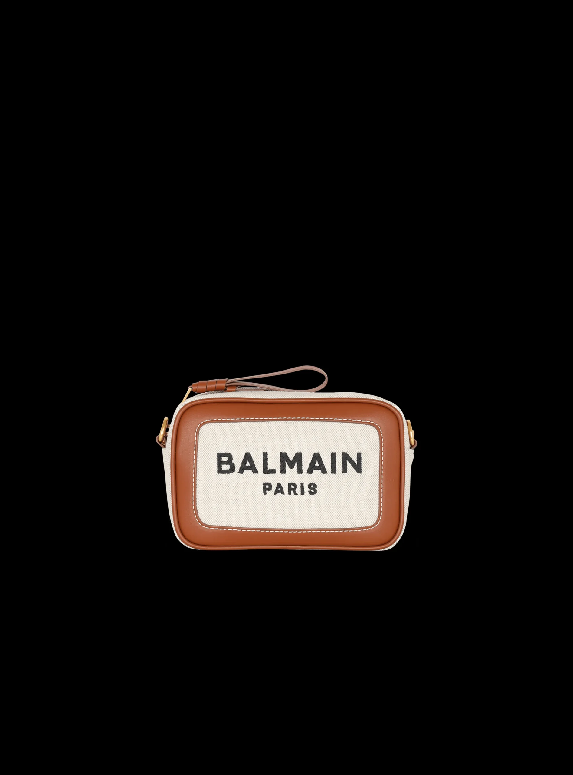 B-Army Canvas And Leather Clutch-Balmain Sale