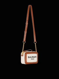 B-Army Canvas And Leather Clutch-Balmain Sale