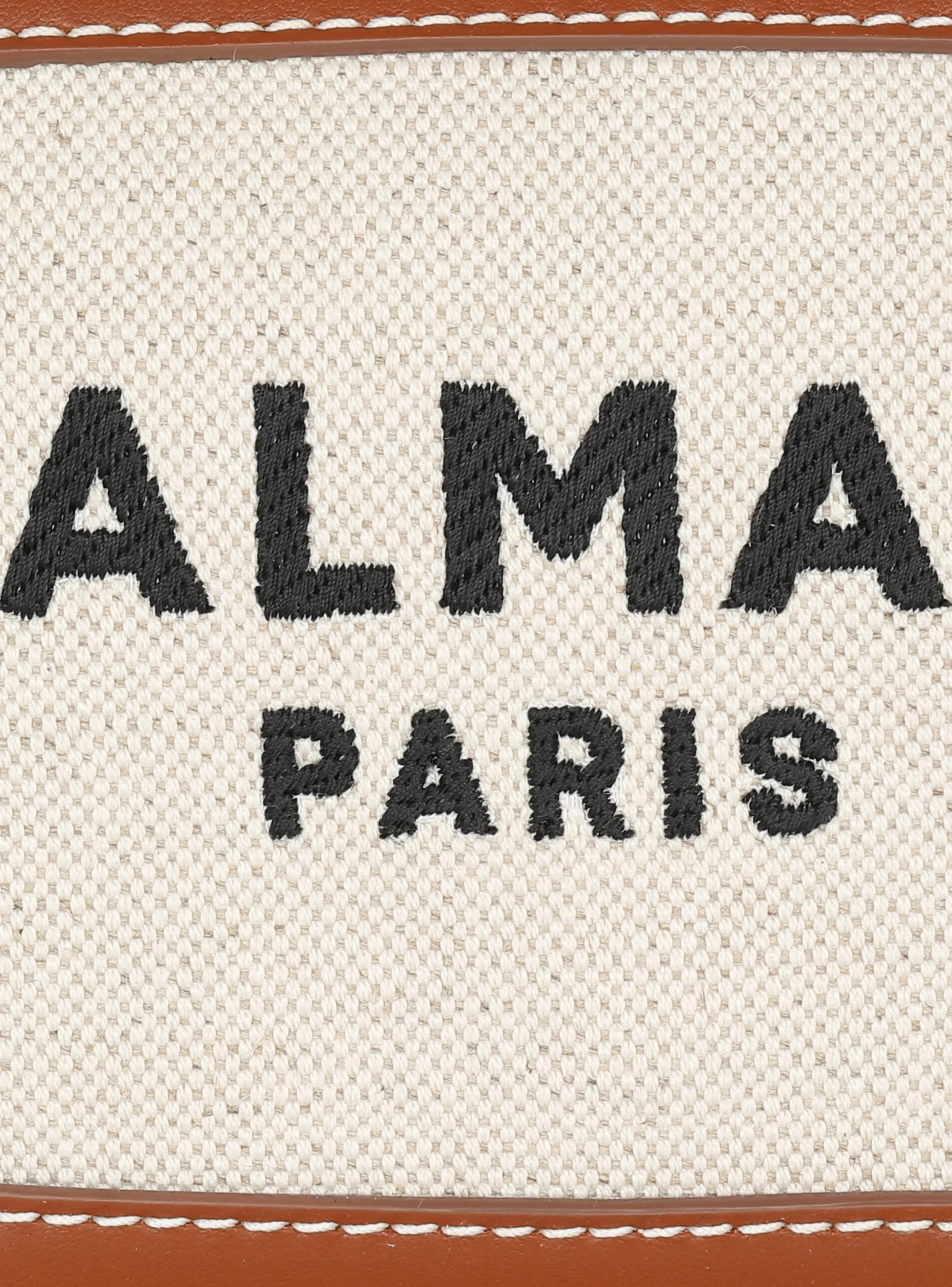 B-Army Canvas And Leather Clutch-Balmain Sale