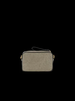B-Army Canvas And Leather Clutch-Balmain Online