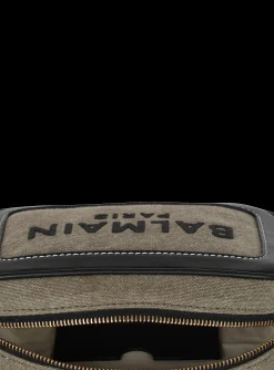 B-Army Canvas And Leather Clutch-Balmain Online