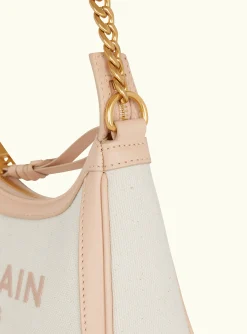 B-Army Canvas And Leather Handbag-Balmain Shop