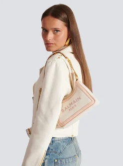 B-Army Canvas And Leather Handbag-Balmain Shop
