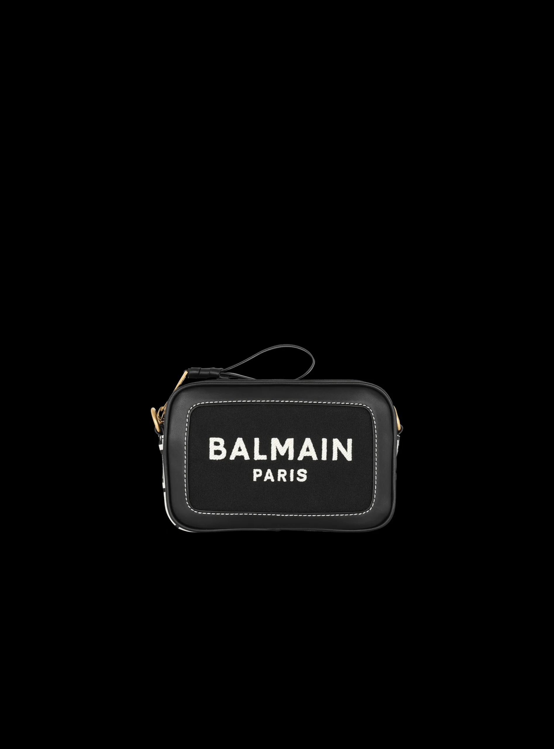 B-Army Canvas And Leather Clutch-Balmain Discount