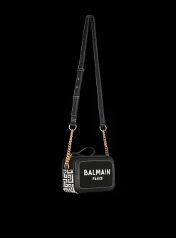 B-Army Canvas And Leather Clutch-Balmain Discount