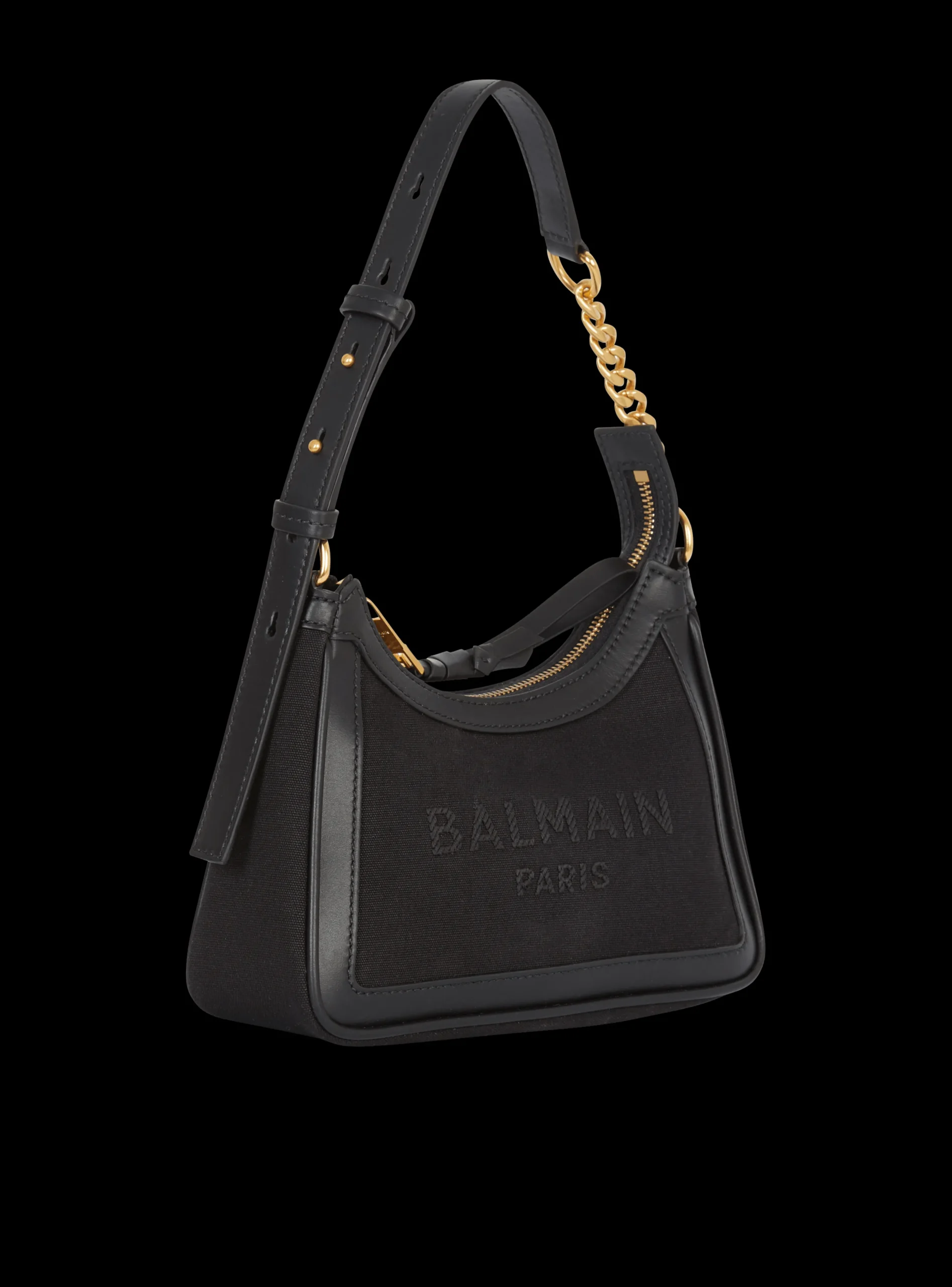 B-Army Canvas And Leather Handbag-Balmain Outlet