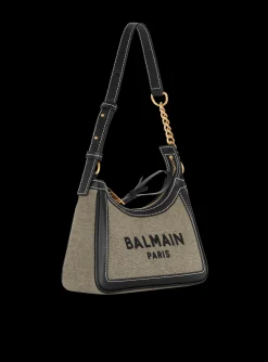 B-Army Canvas Bag With Leather Inserts-Balmain Sale