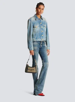 B-Army Canvas Bag With Leather Inserts-Balmain Sale