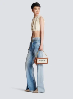 B-Army Canvas Clutch Bag With Leather Inserts-Balmain Clearance