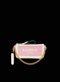 B-Army Chain Pouch In Canvas And Leather-Balmain Flash Sale