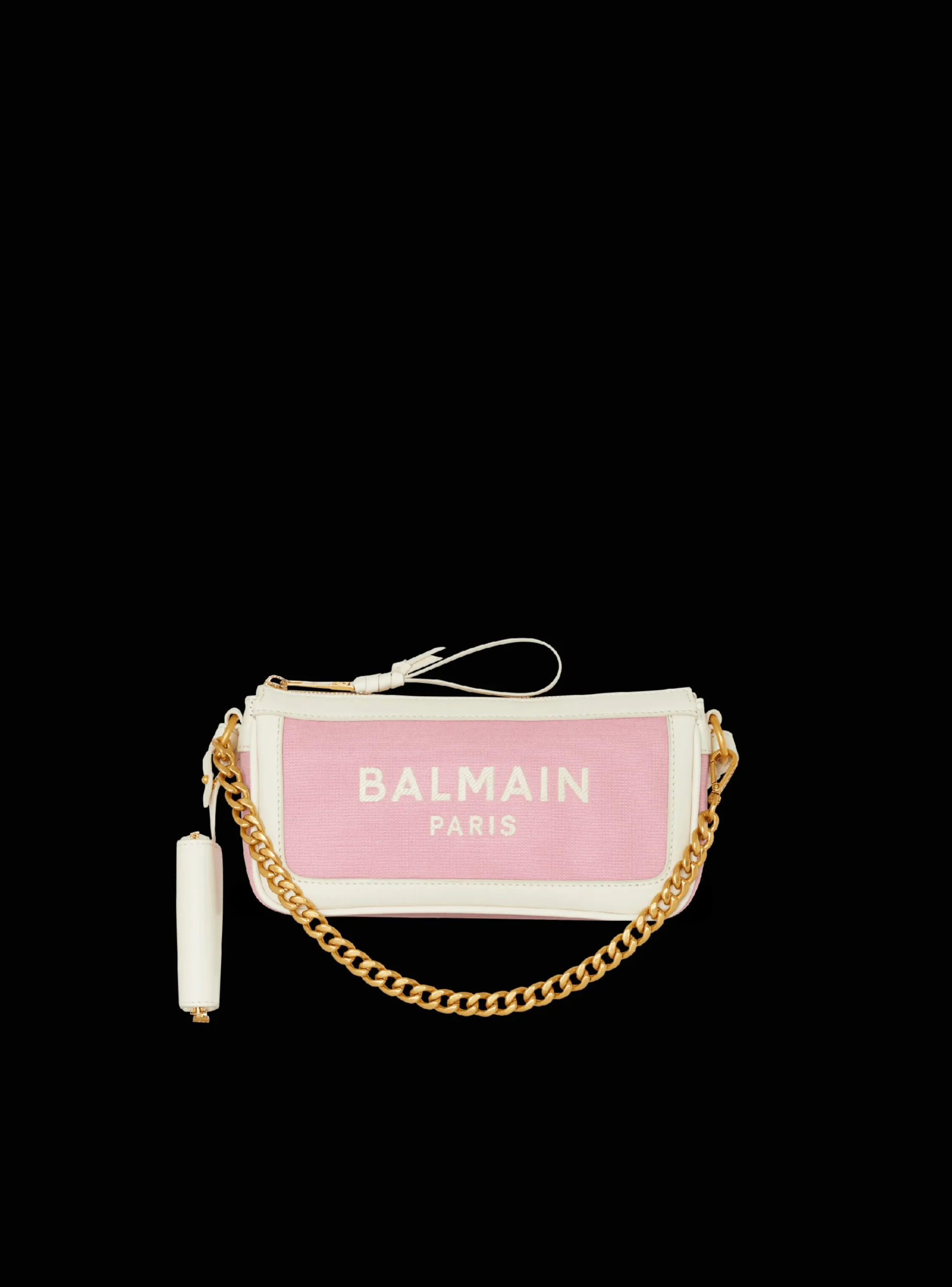 B-Army Chain Pouch In Canvas And Leather-Balmain Flash Sale