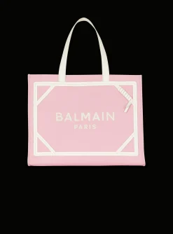 B-Army Medium Canvas And Leather Tote Bag-Balmain New