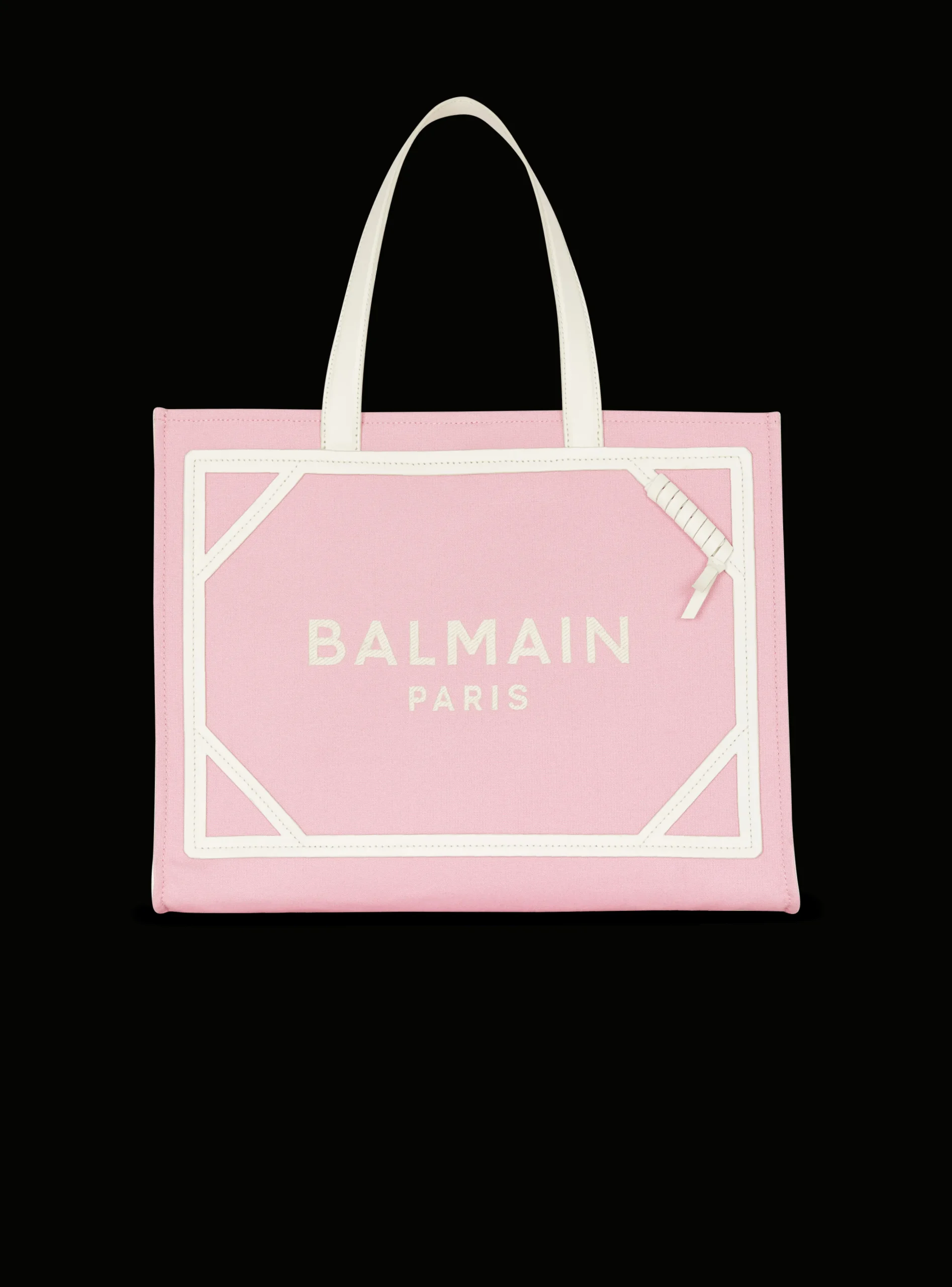 B-Army Medium Canvas And Leather Tote Bag-Balmain New