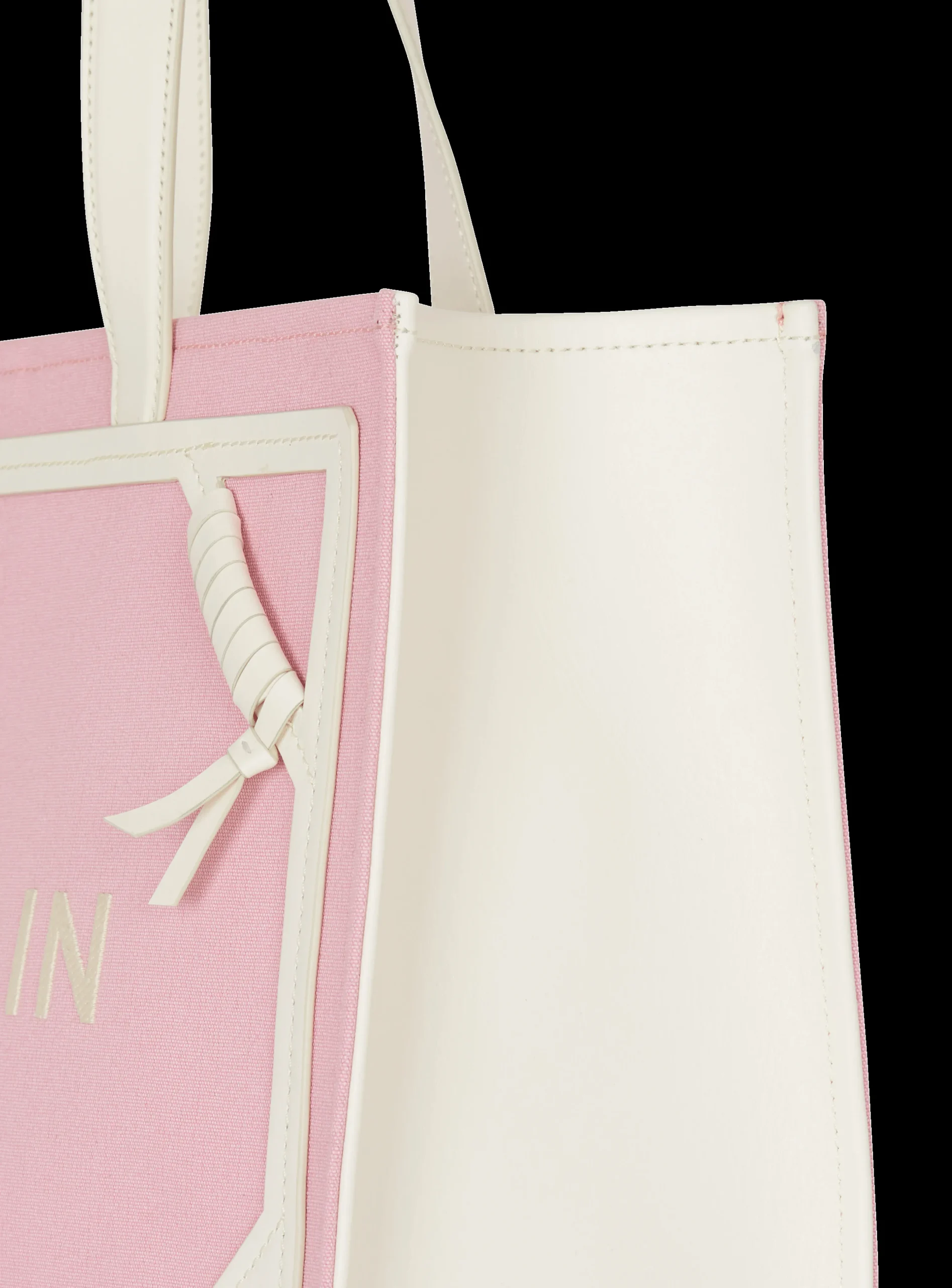B-Army Medium Canvas And Leather Tote Bag-Balmain New