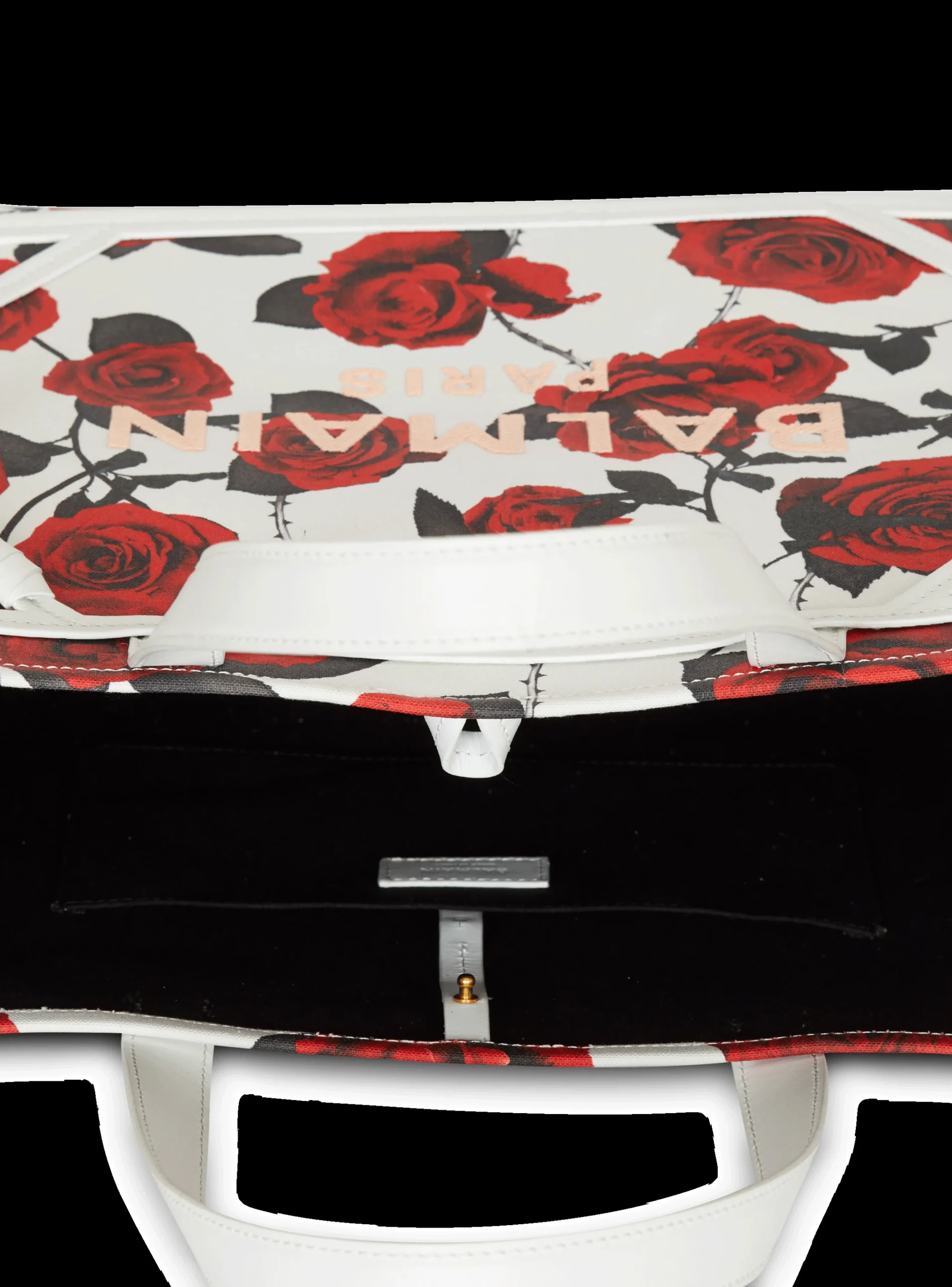 B-Army Medium Canvas Tote Bag With A Roses Print-Balmain Store