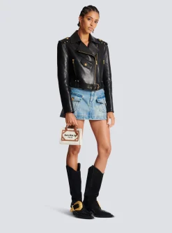 B-Army Mini Canvas Shopping Bag With Leather Inserts-Balmain Sale