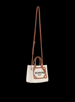 B-Army Mini Canvas Shopping Bag With Leather Inserts-Balmain Sale