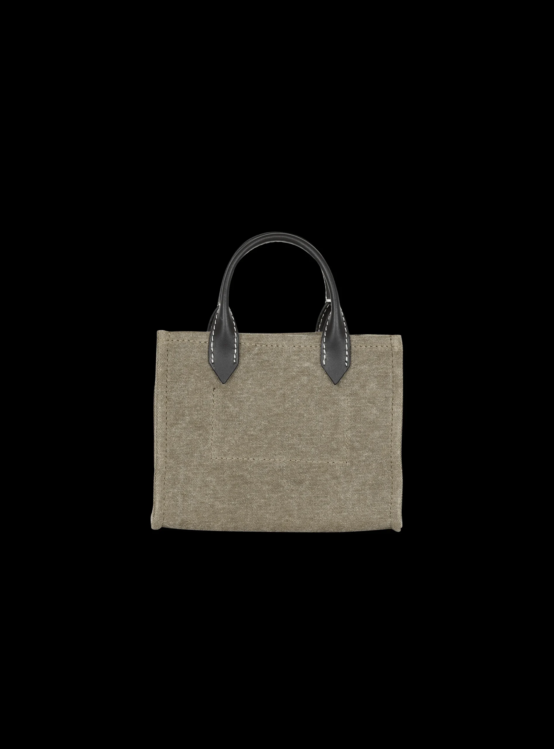 B-Army Mini Canvas Shopping Bag With Leather Inserts-Balmain Online