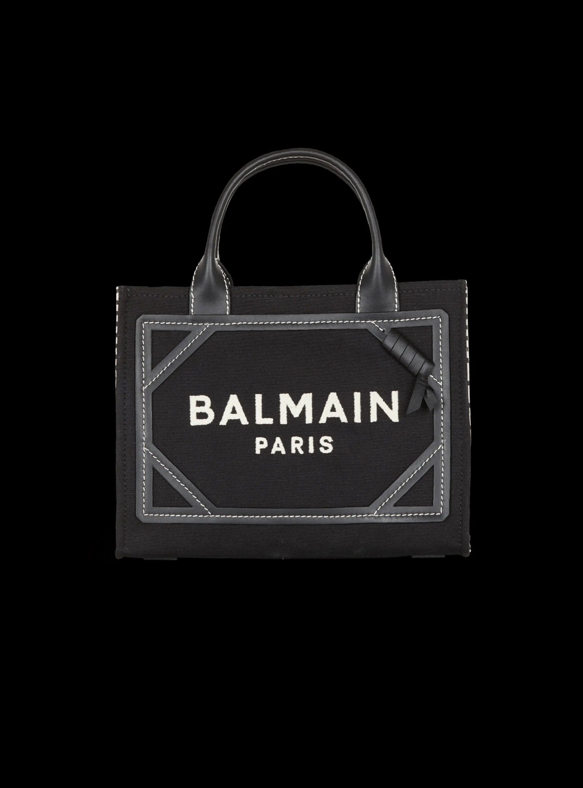B-Army Monogrammed Canvas And Smooth Leather Tote Bag-Balmain Sale