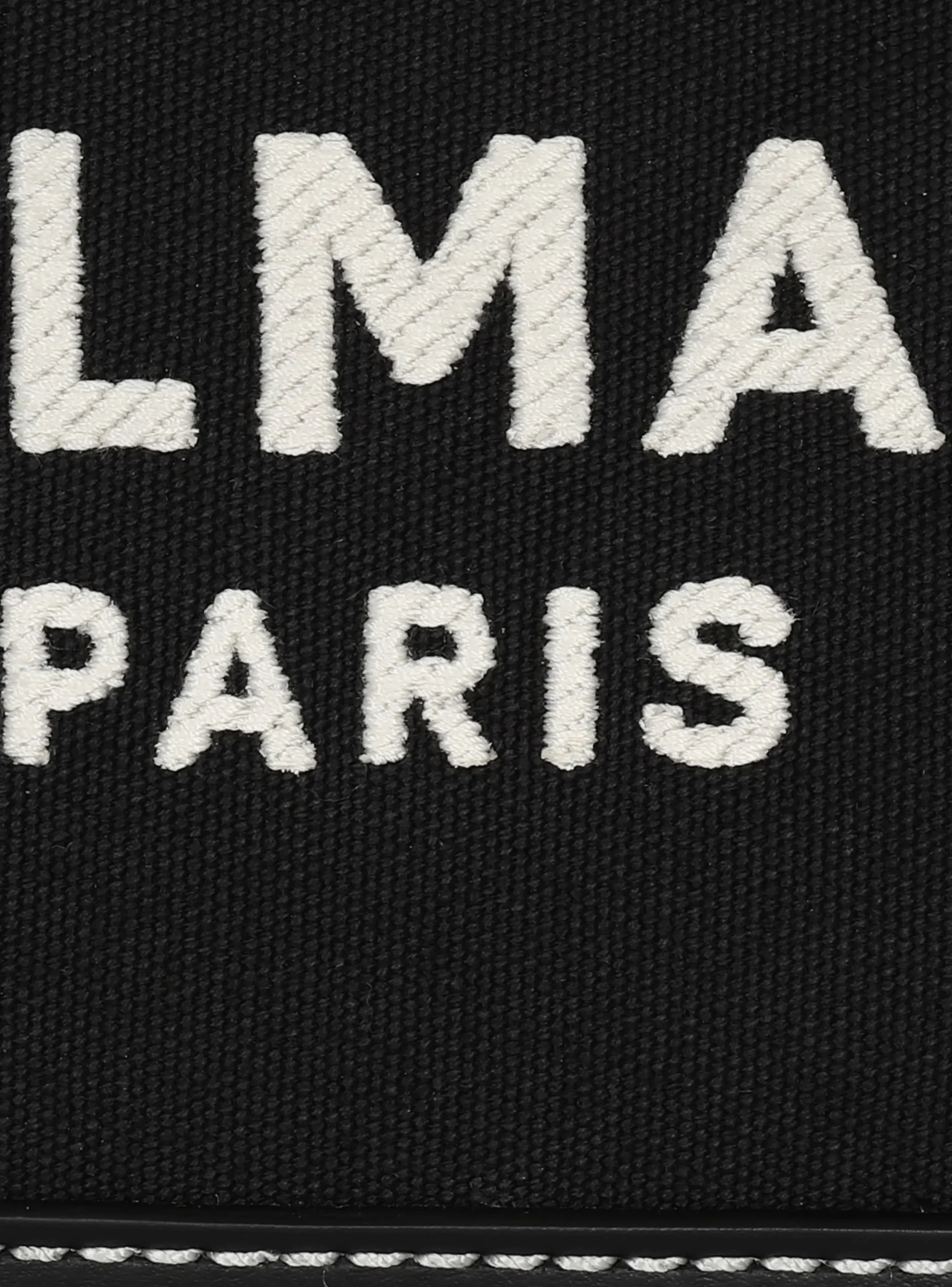 B-Army Monogrammed Canvas And Smooth Leather Handbag-Balmain Cheap