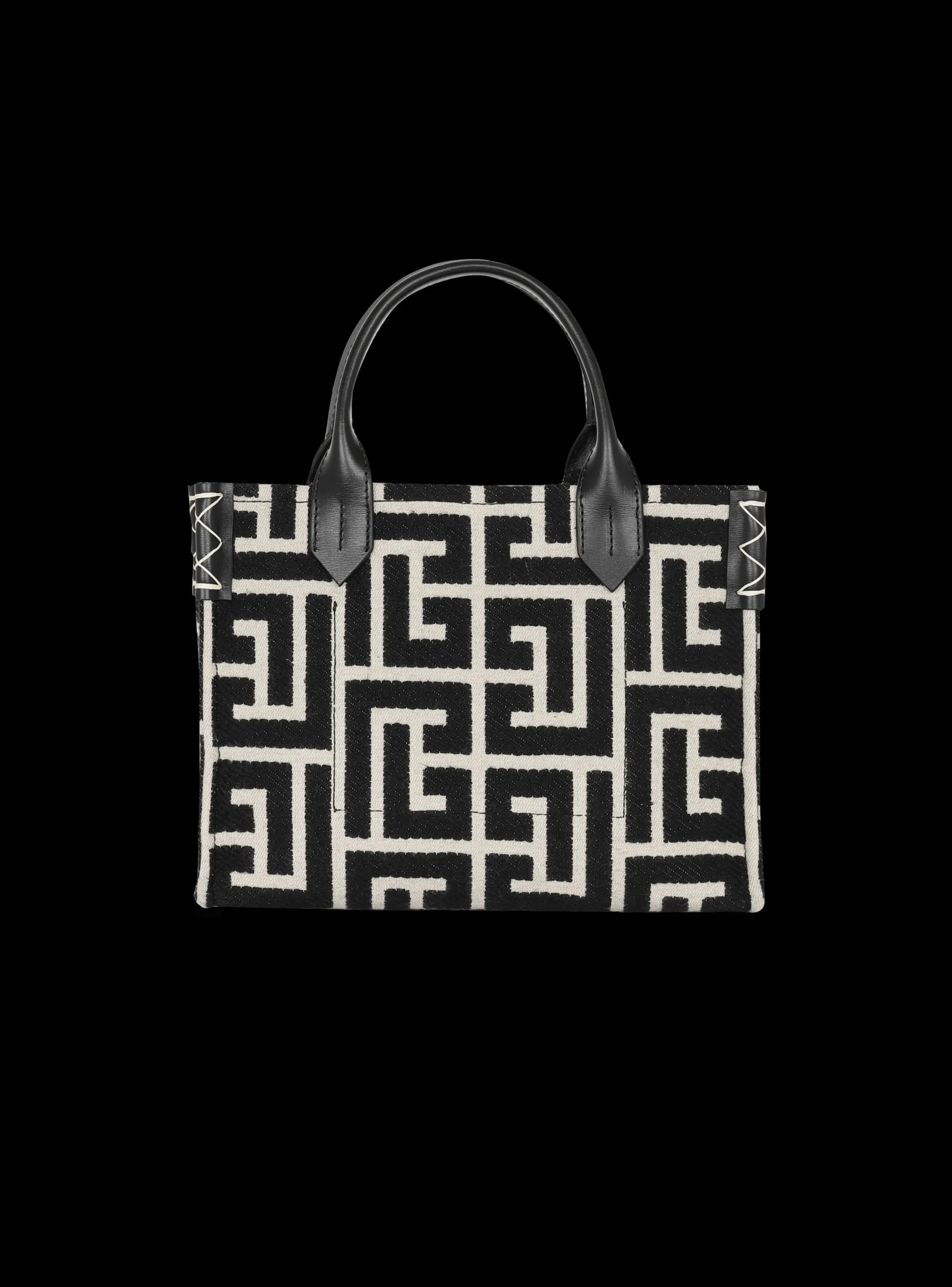 B-Army Monogrammed Jacquard And Leather Tote Bag-Balmain Discount