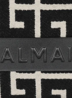 B-Army Monogrammed Jacquard And Leather Tote Bag-Balmain Discount